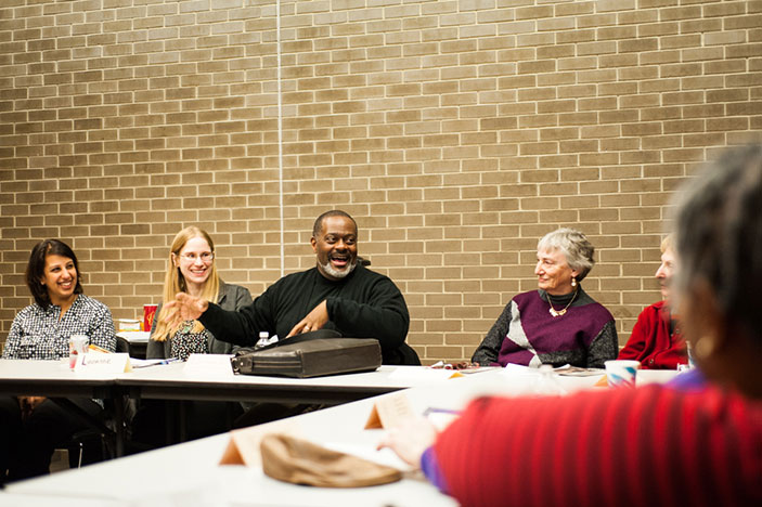 Author Edward Kelsey Moore discuses his work at the Skokie Public Library.