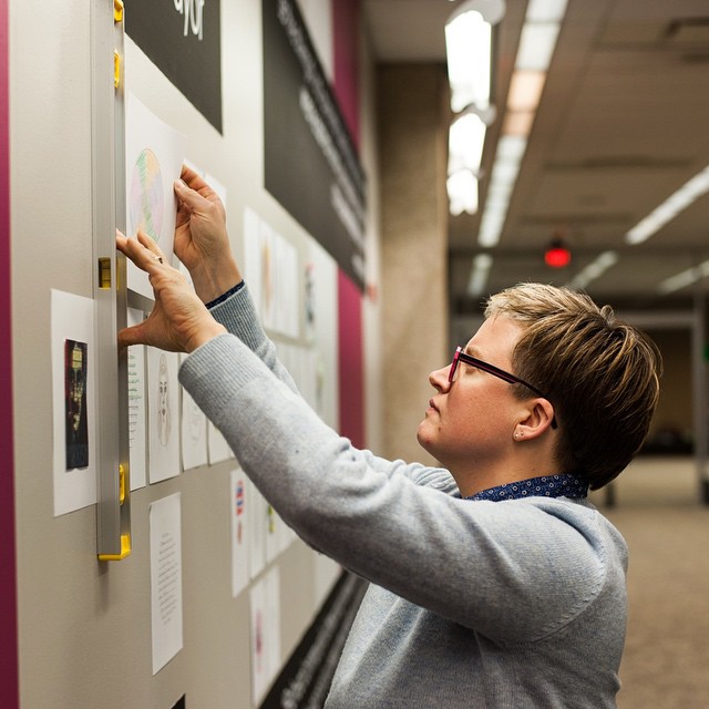 Adding content to the library's Coming Together exhibit